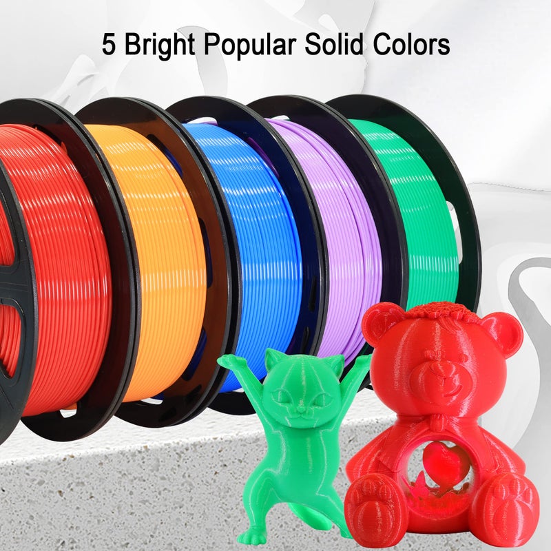 DO3D Silk Green PLA Satin Shiny 3D Printer Filament, 1.75mm Diameter 1kg Spool 2.2lbs for FDM 3D Printers - Image 2
